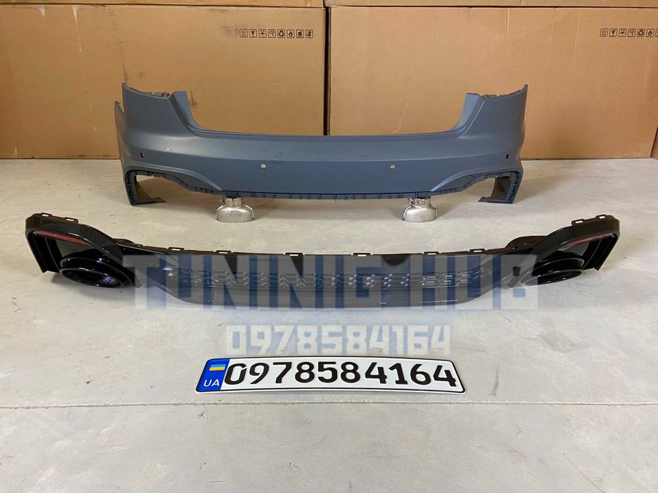 бампер Audi A4 B9 RS (2019-2022) ауди а4 б9 рс задний бампер вихлоп
