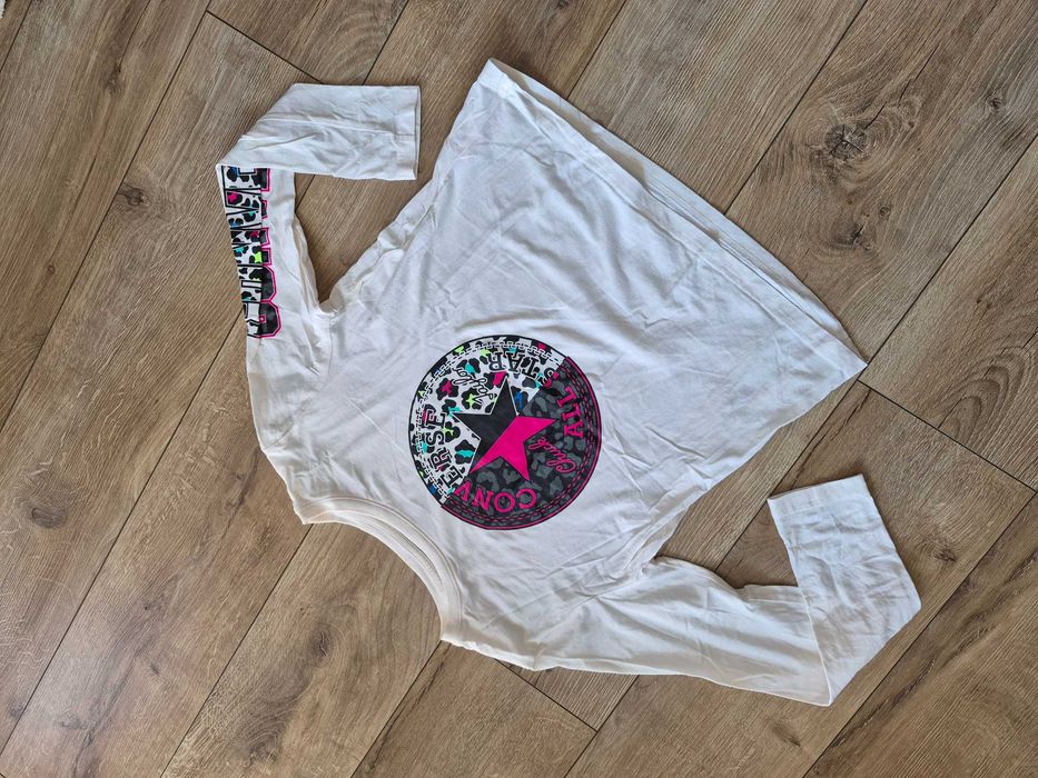 Prześliczna koszulka t-shirt longsleeve Converse stan nowa bez metkis