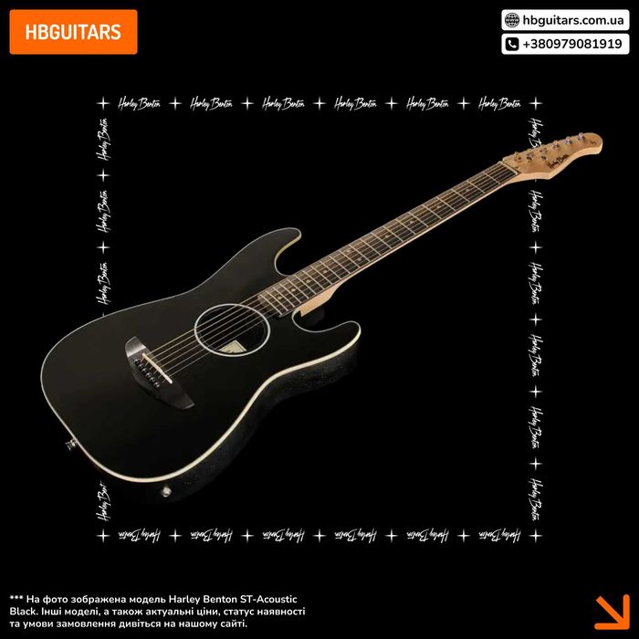 Акустичні гітари Harley Benton | Thinline | ST-Acoustic Black