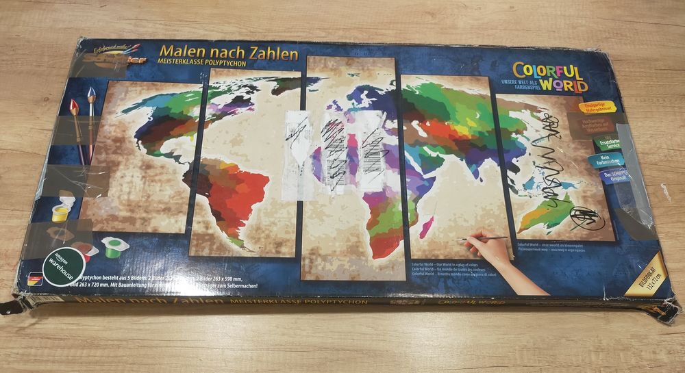Malowanie po numerach Kolorowa mapa 5 elementów, Schipper