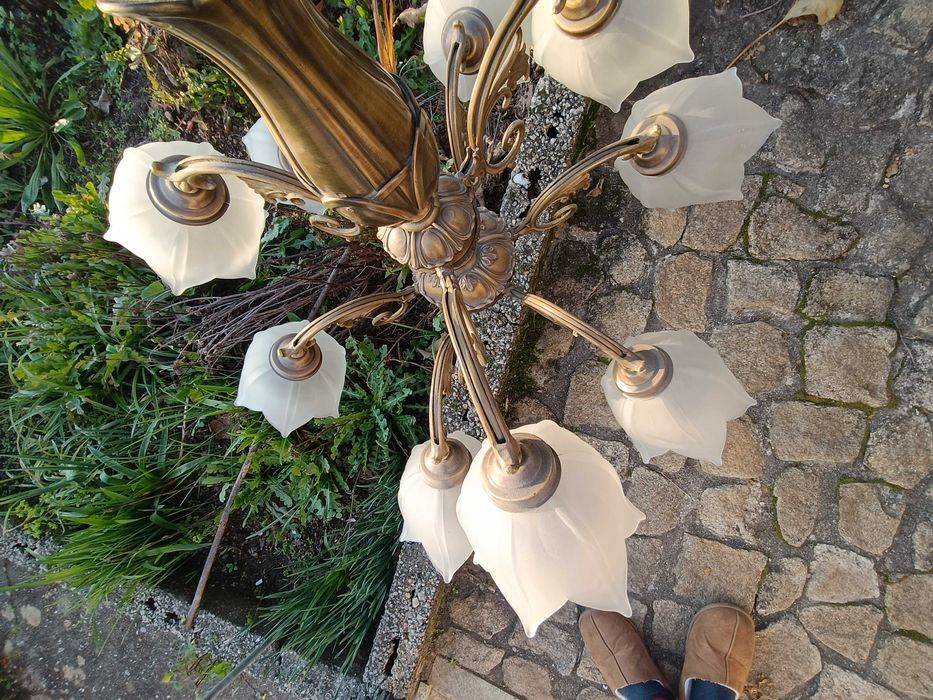 Candeeiro de sala com 9 lâmpadas