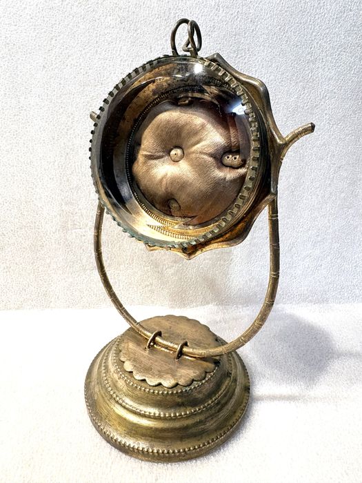 Magnífico antigo relicário / vitrine de relógio de bolso francês