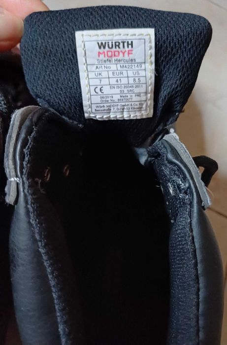 Черевики захисні WÜRTH  MODYF  S3 SRC Hercules чорні