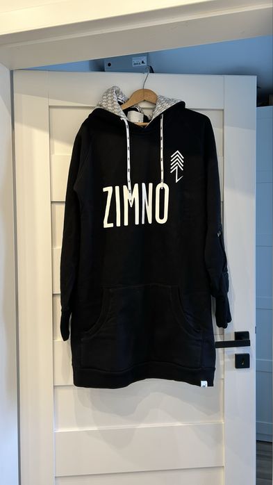 Czarna Bluza Hoodie Zimno Unisex Męska XL Snowboardowa Metallica