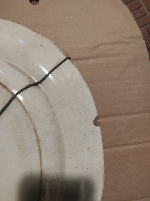 Prato de cerâmica antigo decorativo " Sancho Panza and the Dutchess"