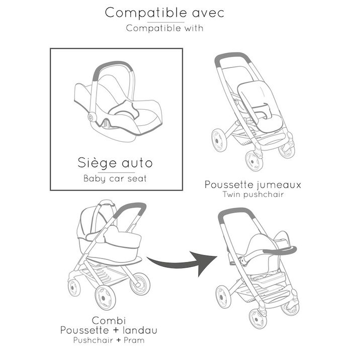 Крісло для ляльки Maxi-Cosi “3 в 1. Айворі” (7600240245)