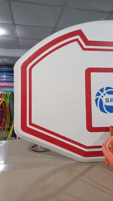 СКИДКА 15% Баскетбольный щит пластик 90×60см с кольцом усиленный 45см.