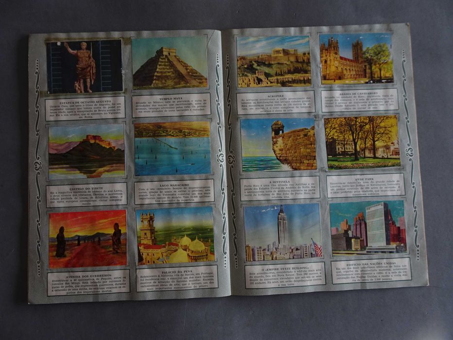 Caderneta de cromos Maravilhas do Mundo (falta 9 cromos)