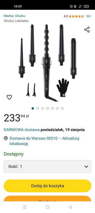 Lokówka Ohuhu nowa