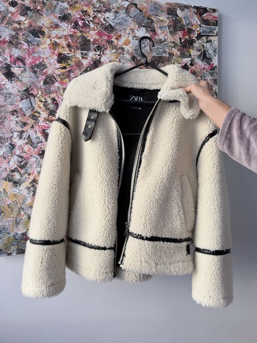 Дублянка Zara, XS (оверсайз), кремова