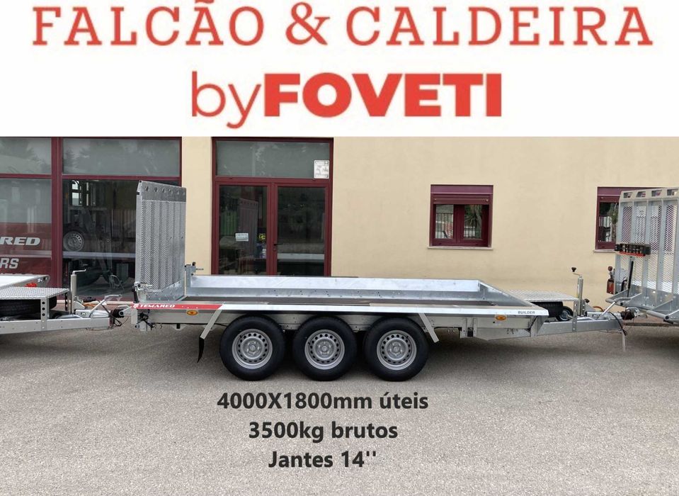Atrelado para Máquina Giratória - Reboque para Máquina Bocat - Traillers para escavadora