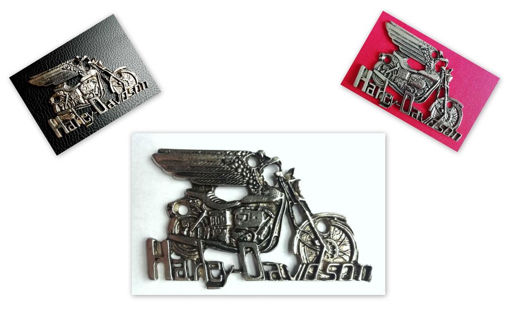 Harley Davidson raro emblema metálico da marca