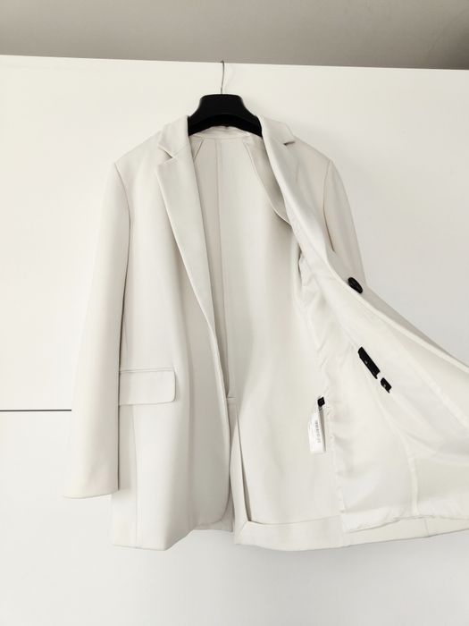 Marynarka Massimo dutti 38 M kremowa ecru wiskozowa klasyczna elegancka