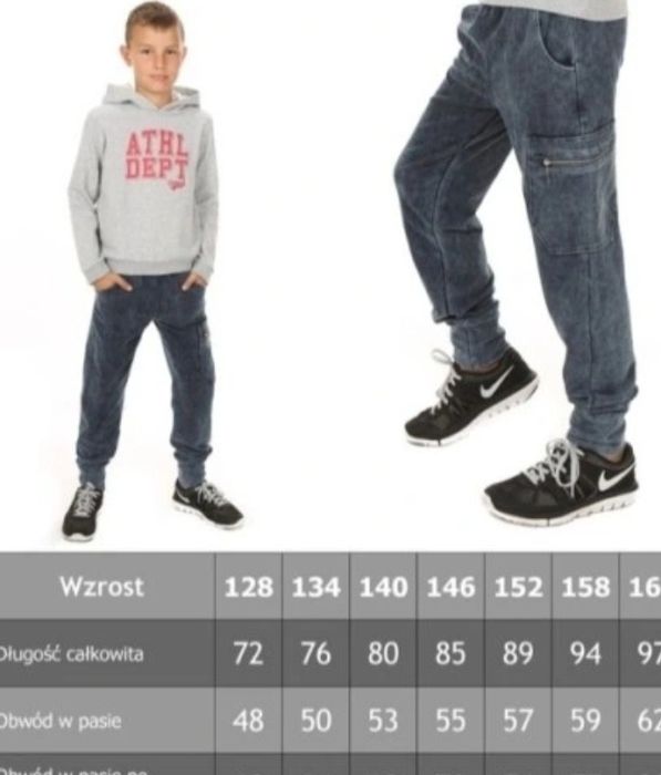 Spodnie chłopięce joggery 164