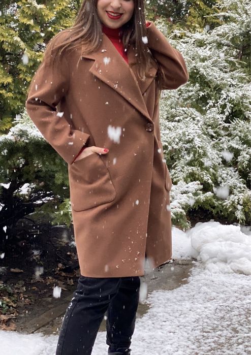 Пальто осенее camel