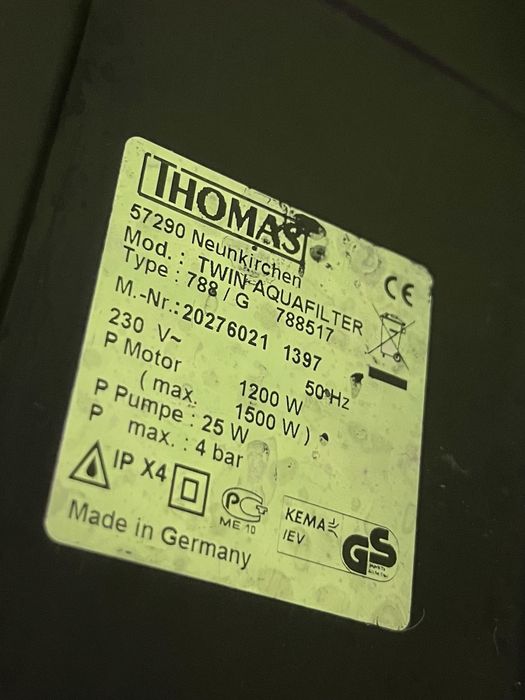Пилосос Thomas Twin Aquafiltee