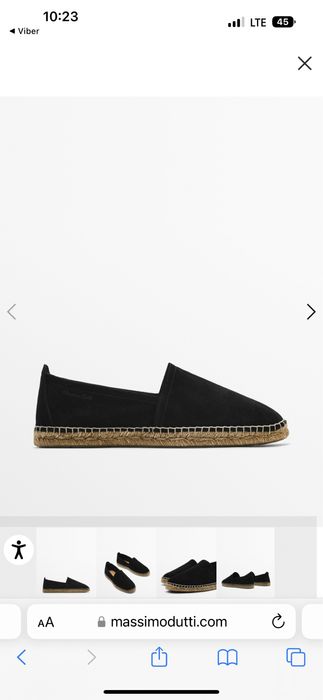 Замшевые эспадрильи Massimo Dutti