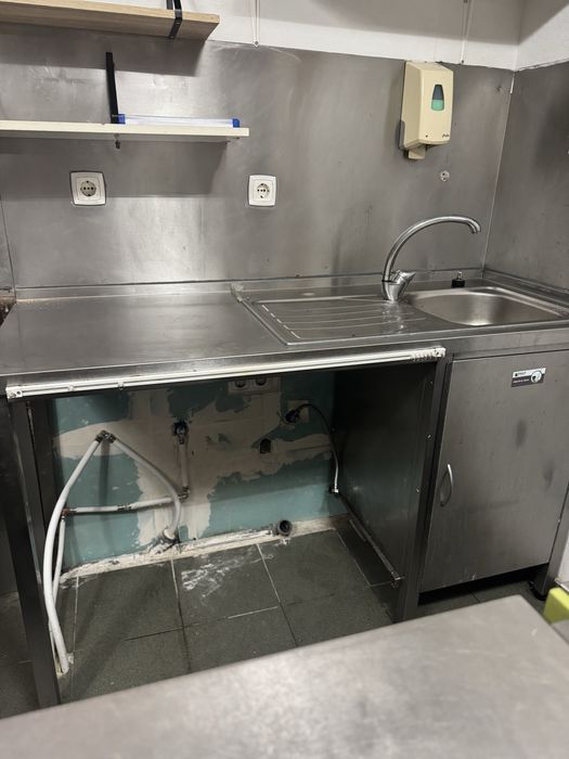 Bancada de Inox com Lava-Loiça e Armário Inferior