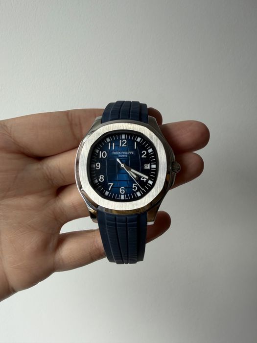 Relógio Estilo Patek Philippe Aquanaut Azul