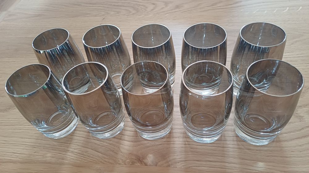 Szklaneczki srebrno/dymione