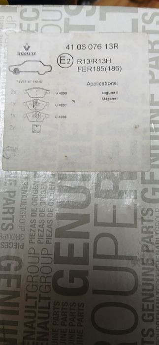 Calços travão Frente Renault Megane I e Laguna II Originais