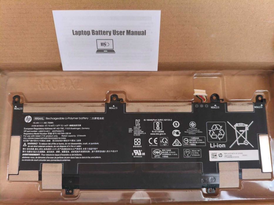 Оригинальная батарея для ноутбука HP RR04XL, 3744mAh (60.76Wh) 4cell, 15.4V, Li-ion NEW
