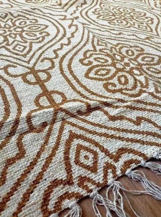 Dwa dywany boho duży dywan wewnętrzny zewnętrzny na prezent z frędzlam