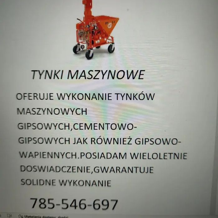Tynki maszynowe gipsowe-cementowe gładkie