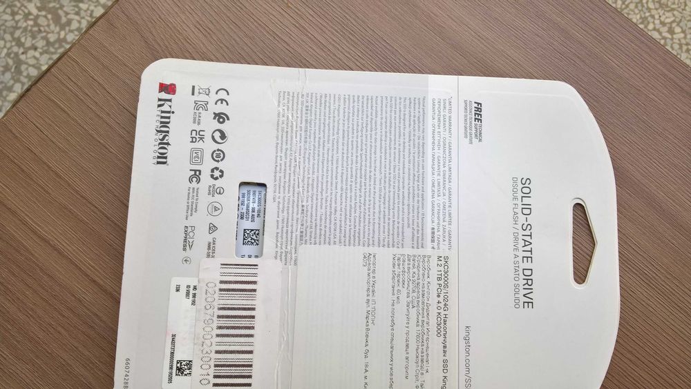SSD Kingston KC3000 1 ТБ (Micron B47R) (SKC3000S1024G) (офіційний на гарантії)