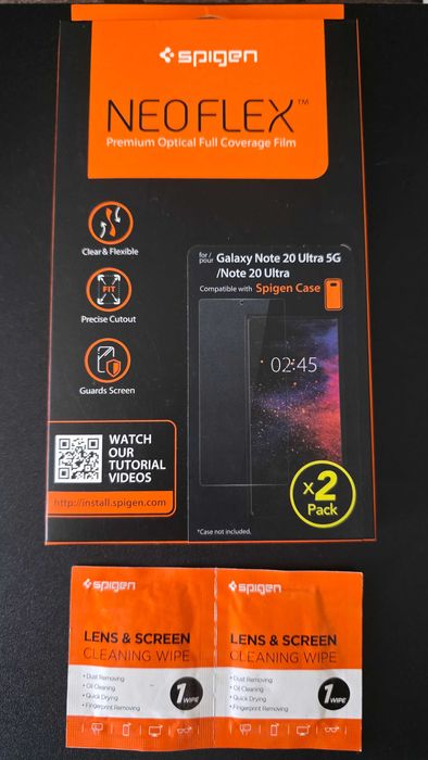 Película Spigen NeoFlex (Pack 2x) p/ Samsung Galaxy Note 20 Ultra - NOVO/SELADO + oferta