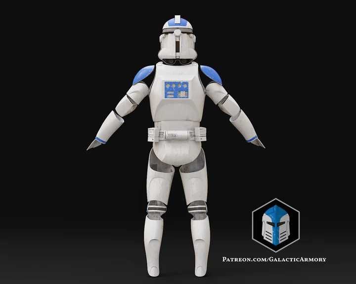 Zbroja Clone Trooper Phase 2 + Hełm - Gwiezdne Wojny, Legion 501st