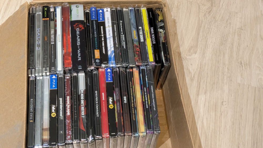 Zestaw Steelbook różne, Oblivion, Resident, Tomb Raider, Battlefield