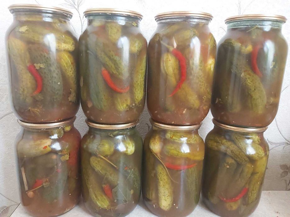 Баклажаны с помидорами и зеленью 0,5л 2025г, иная домашняя консервация