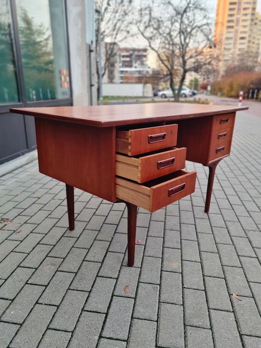 Biurko tekowe proj.Gunnar Nielsen Tibergaard,Dania lata 60,Mid century