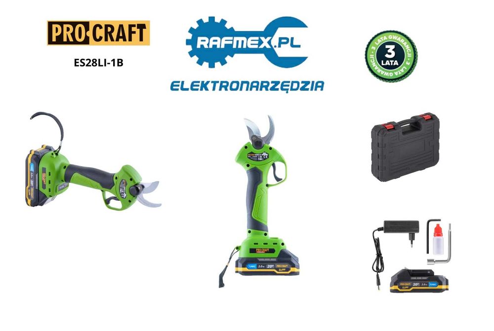 PROCRAFT Sekator Akumulatorowy 20V  z 1 Akumulatorem i Ładowarką