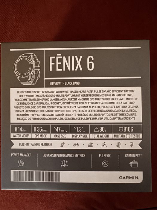 Relógio Desportivo GARMIN Fénix 6
