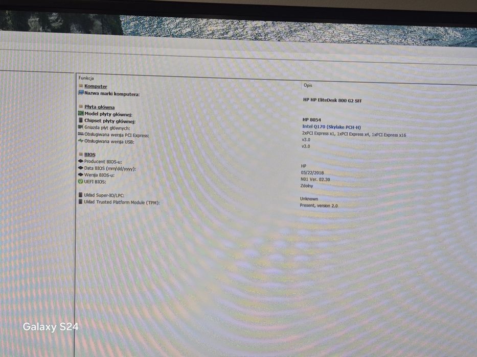 Sprawny niekompletny komputer Hp EliteDesk  800 G2 SFF