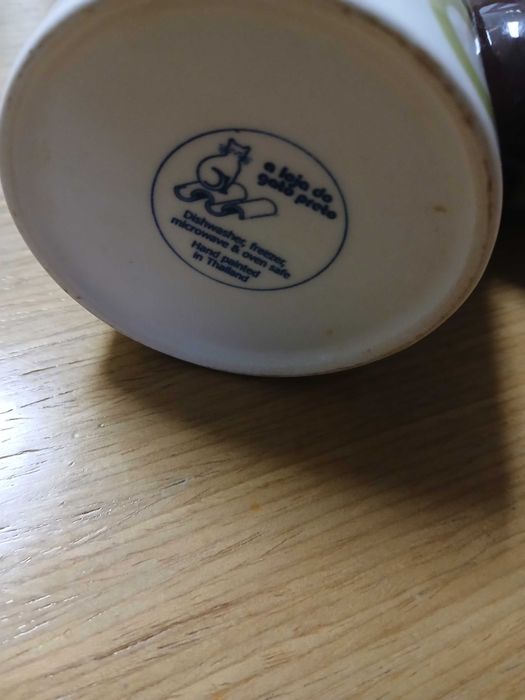 Caneca com asa em forma de cabeça de gato (loja do gato preto)