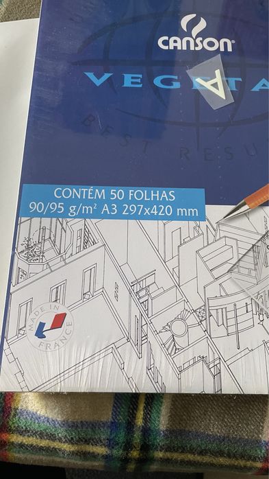 Blocos de folhas papel vegetal desenho