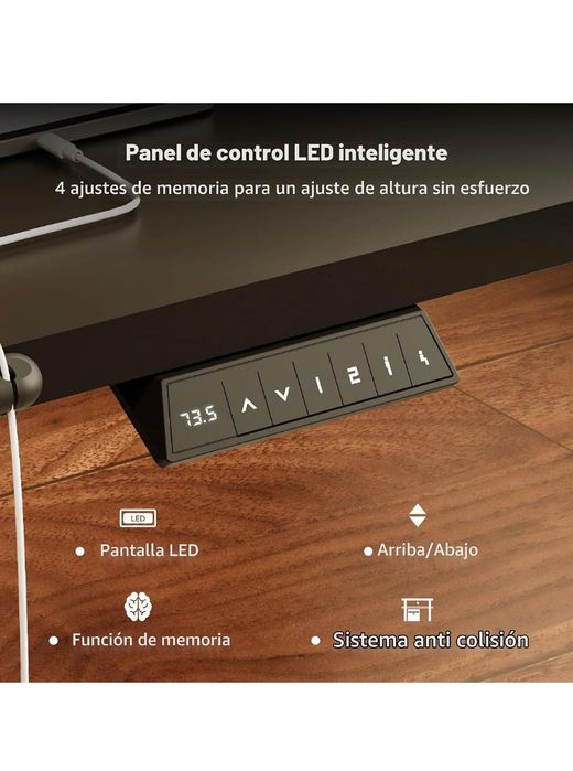 Mesa ajustável regulável Sanodesk preta (NOVA)