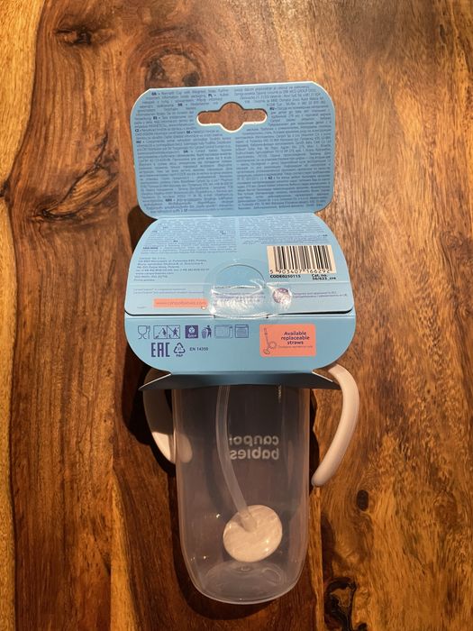 Canpol babies Kubek niekapek z rurką i odważnikiem 270 ml kremowy