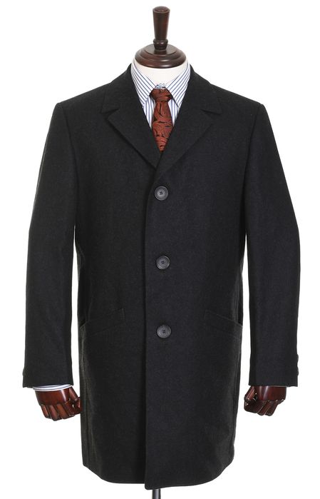 KARL JAGER BAVARIA LODEN antracytowy płaszcz męski 100% wełna r. 50