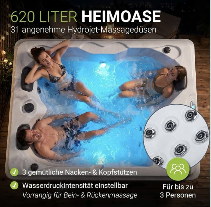 zewnętrzne jacuzzi ogrodowe to Artsauna Outdoor Whirlpool Oasis