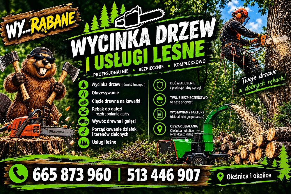 Wycinka drzew, pracę ogrodowe