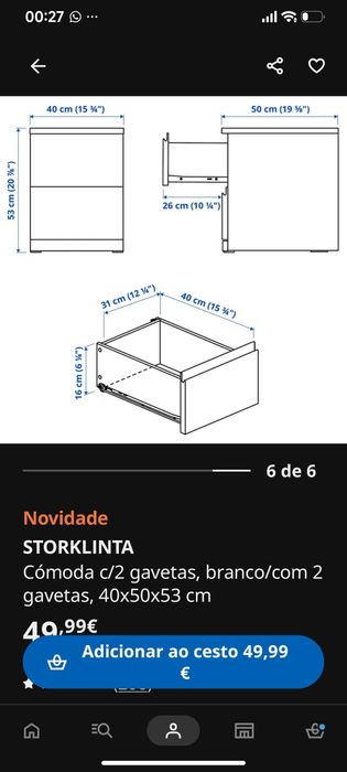 Mesa de cabeceira IKEA