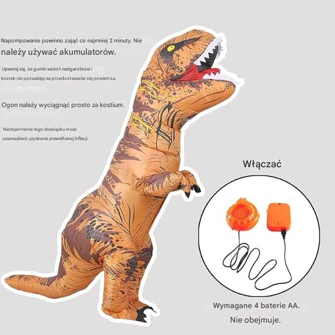 Kostium dinozaura dla dorosłych nadmuchiwany trex przebranie T-rex