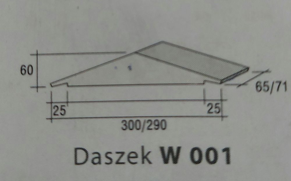 Cegła daszek klinkierowy cieniowany w001 Etna crh