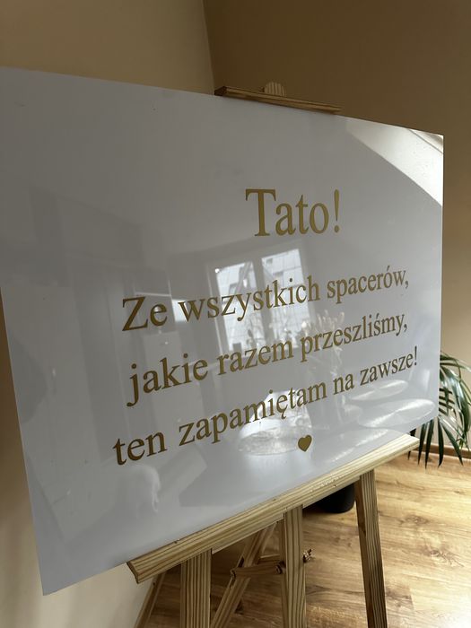 Tablica na ślub do kościoła tato ze wszystkich