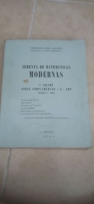 Sebenta de Matemáticas modernas, 1974, Fernando borja Santos