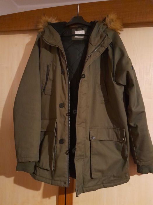 kurtka Parka męska Bershka oliwkowa roz.M-XXL